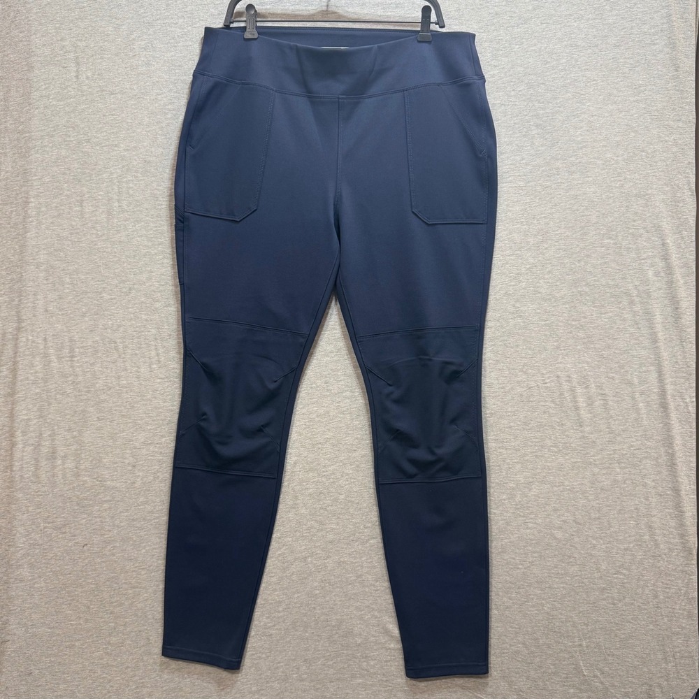 Carhartt Utility Leggings Womens XL Tall Navy Blue Force Fitted Athletic Hiking - Picture 1 of 10
